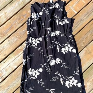 Professional black floral dress